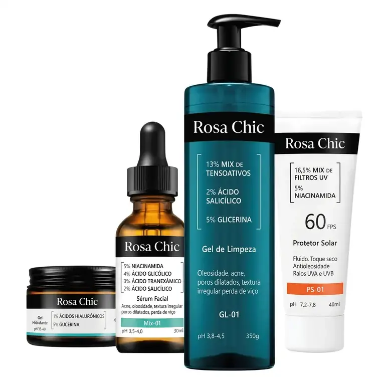 Kit Essencial ROSA CHIC com 4 produtos